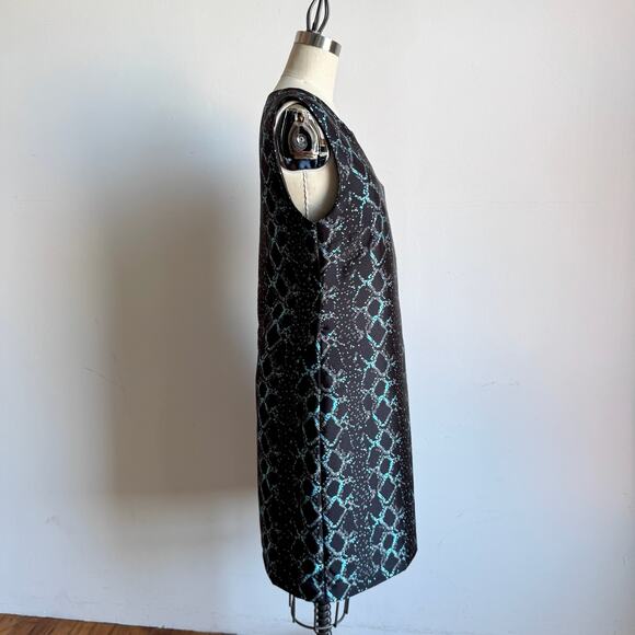 DIANE VON FURSTENBERG Bold Print Black 2 Piece Set - Sheath Dress & Jacket - Picture 4 of 15